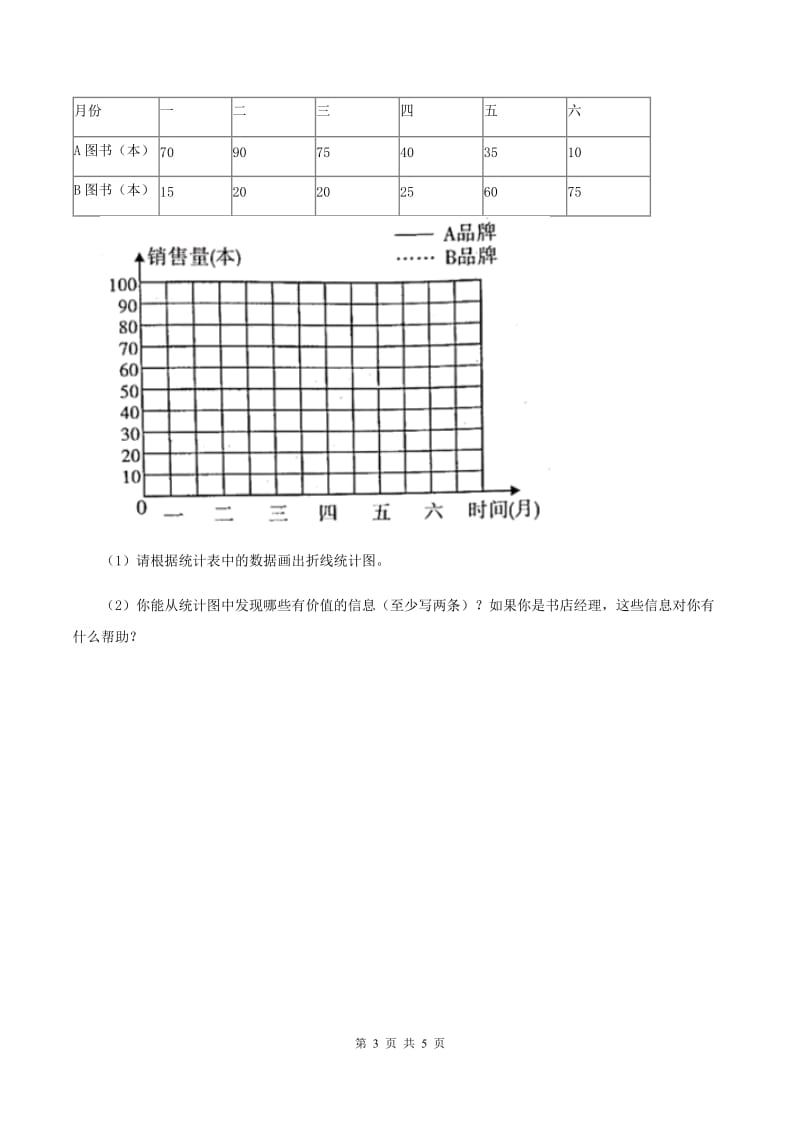 浙教版小学数学六年级上册 第21课时 身高和体重A卷.doc_第3页