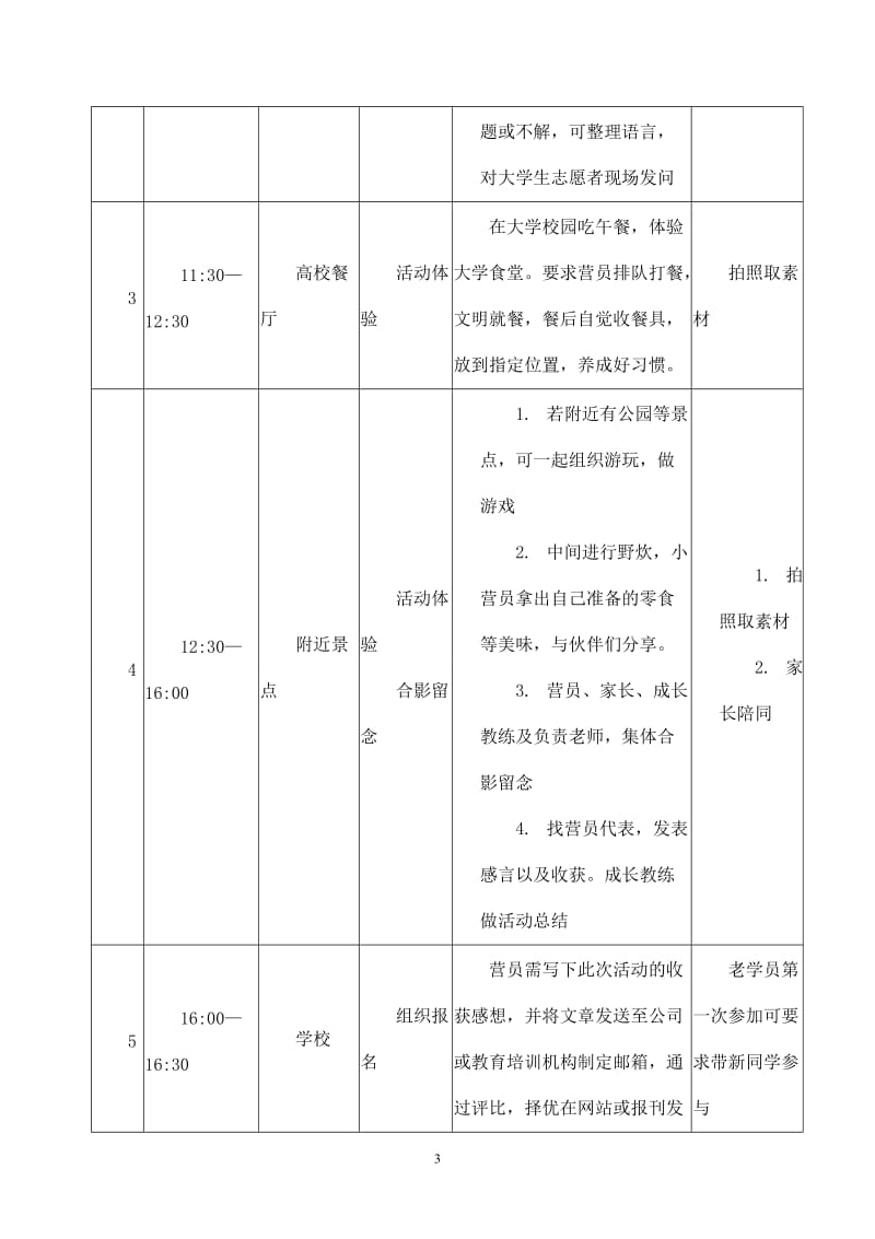 大学一日游活动实施方案_第3页