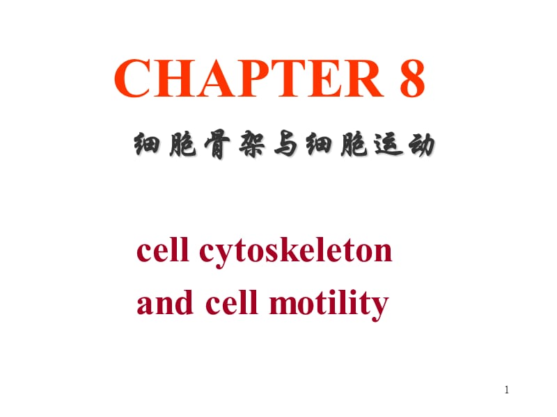 细胞生物学第八章细胞骨架与细胞运动.ppt_第1页