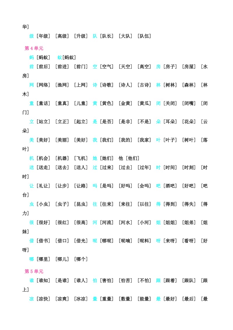 人教版语文一年级下册全部生字组词.doc_第3页