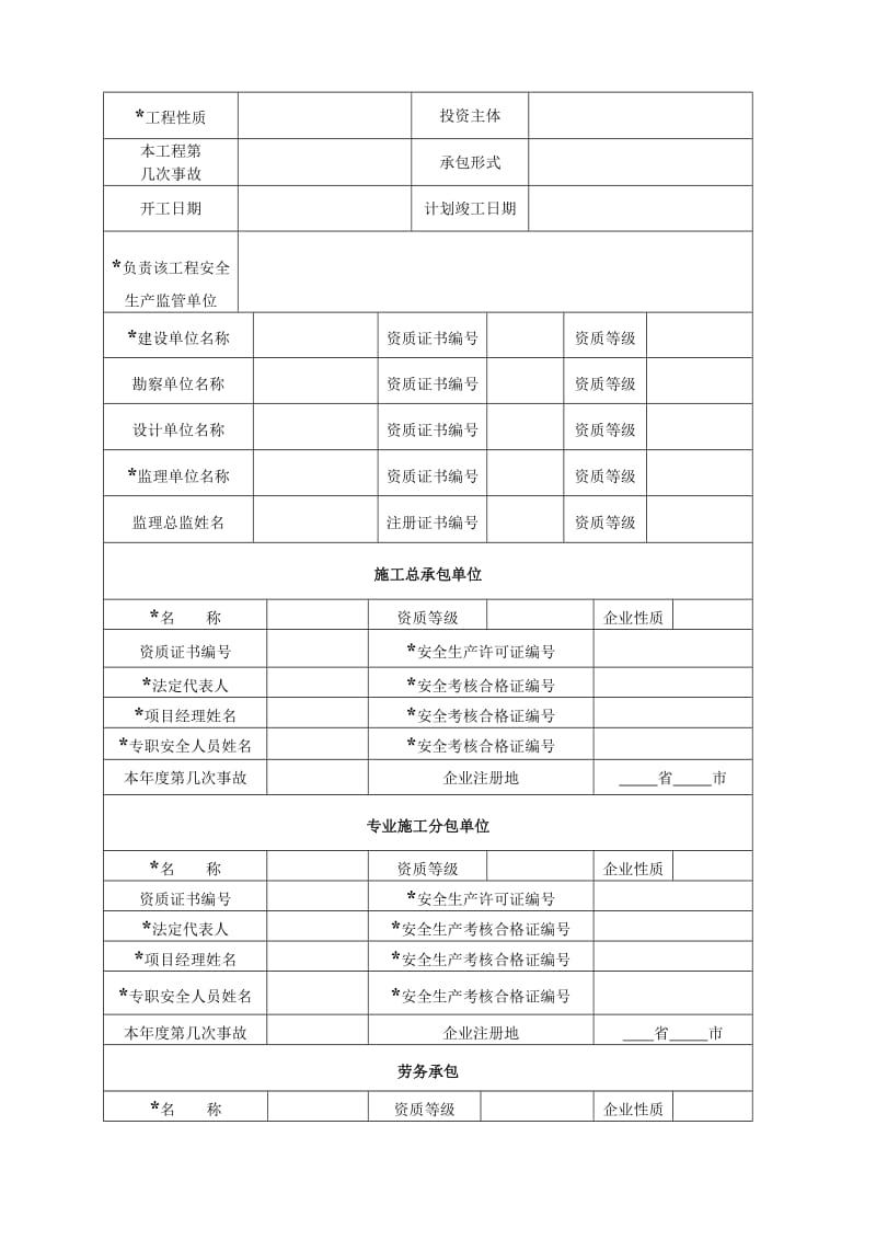 工程建设重大质量安全事故快报表单.doc_第2页