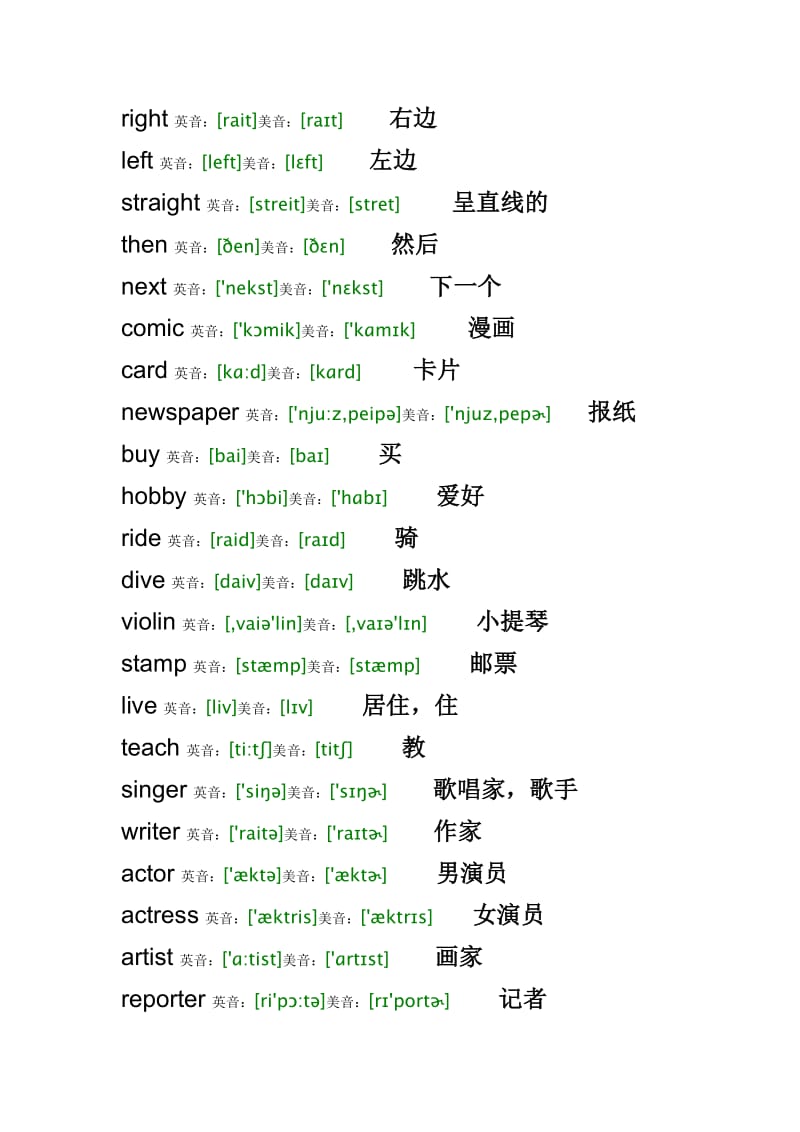 人教版小学英语PEP六年级上册单词表.doc_第2页