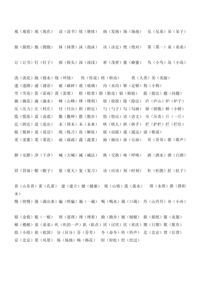 二年级上册语文多音字、数量词和形似字.doc_第2页