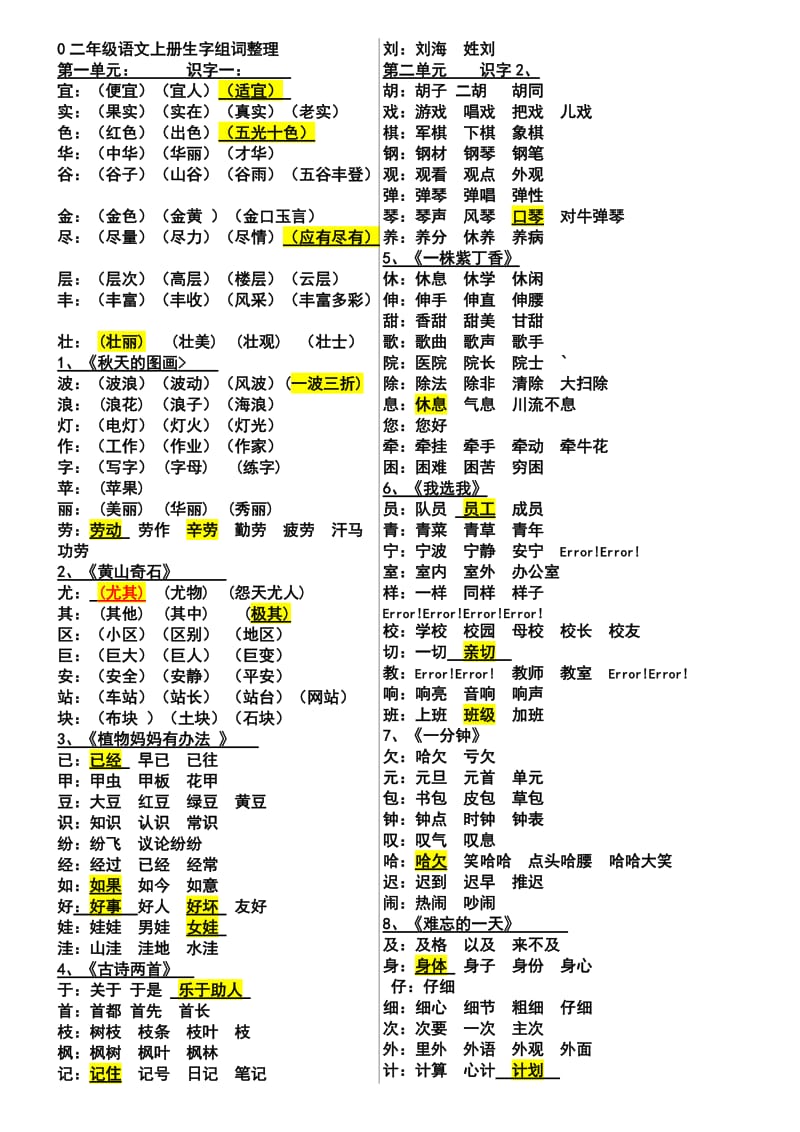 二年级组词(整理好).doc_第1页