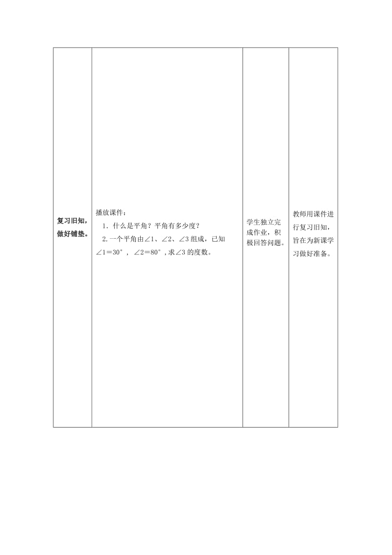 人教版新课标小学数学四年级下册《三角形的内角和》教学设计.doc_第3页