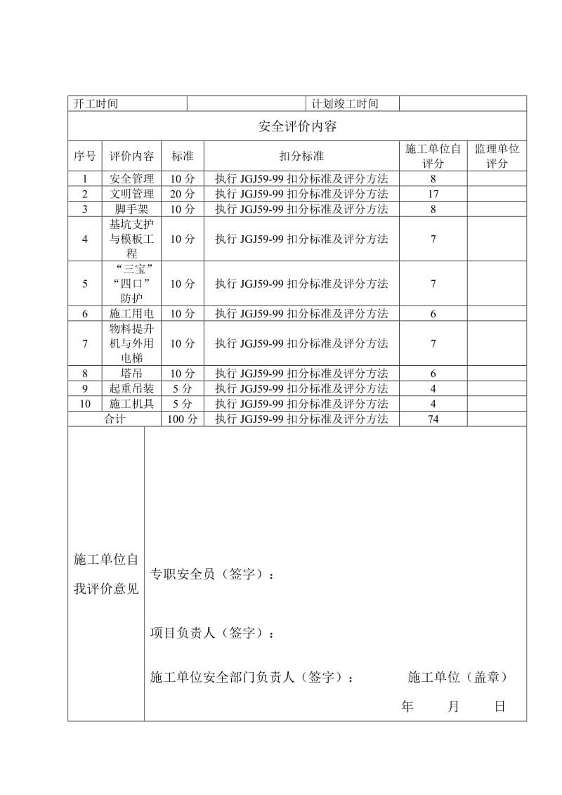 安全文明施工阶段评价评表.doc_第3页