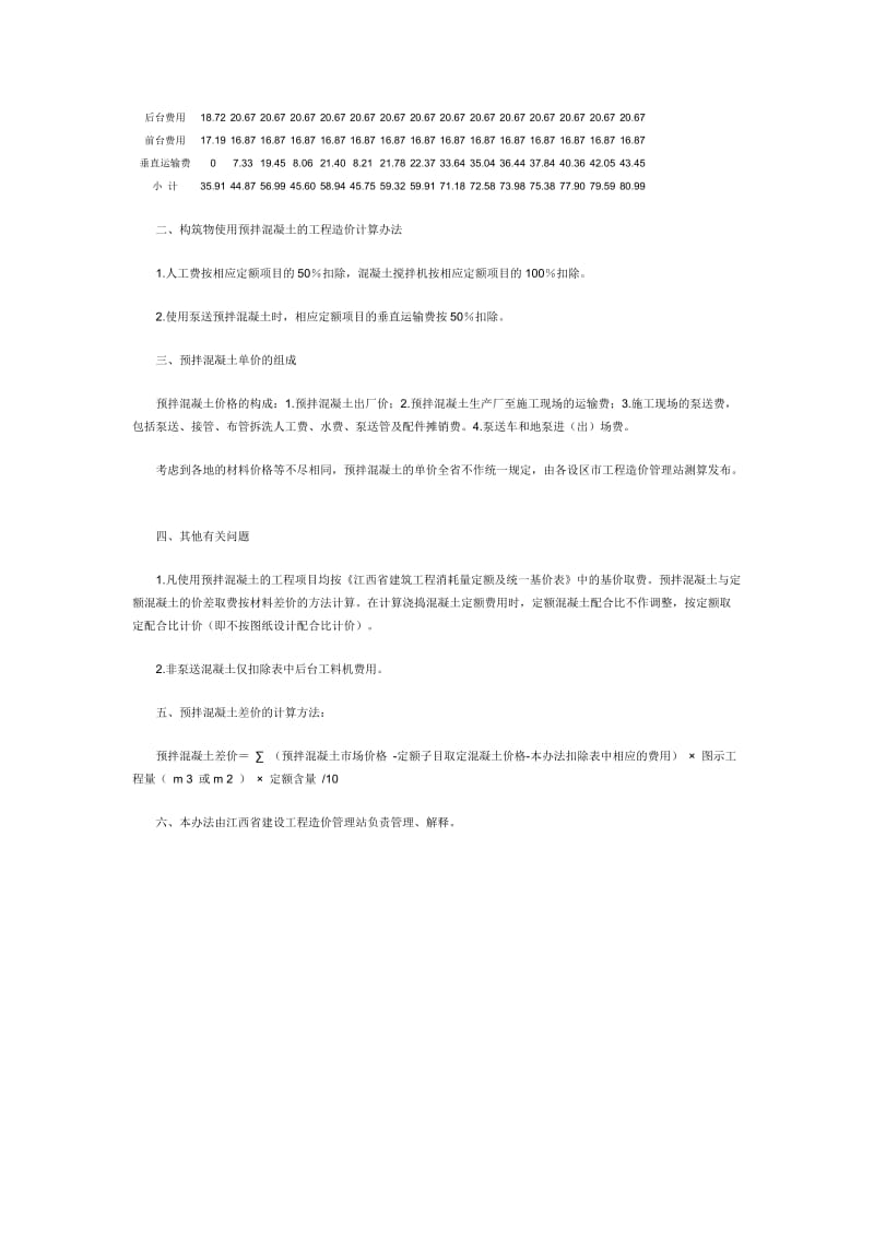 江西省使用预拌砼的工程造价计算办法.doc_第2页