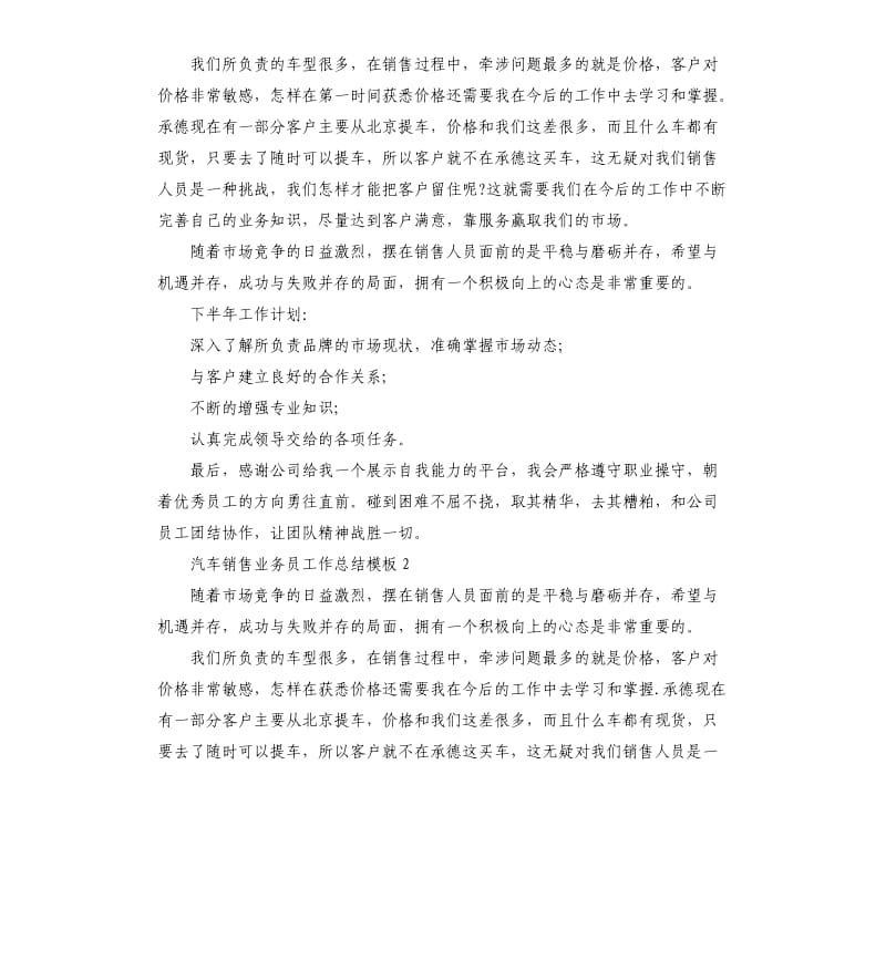 汽车销售业务员工作总结.docx_第2页