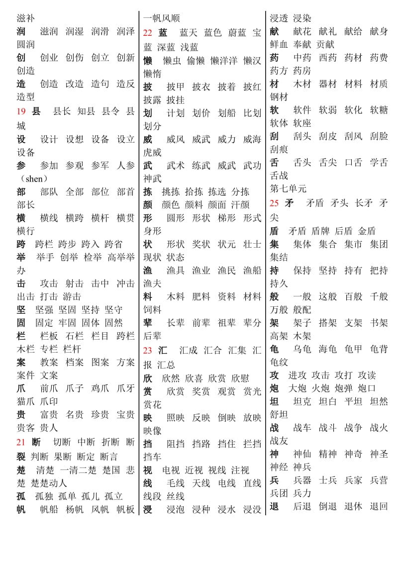 人教版小学三年级语文上册生字组词.doc_第3页