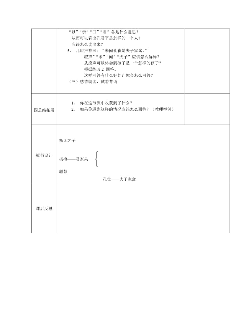 人教版五年级下册语文第三单元表格教案.docx_第2页