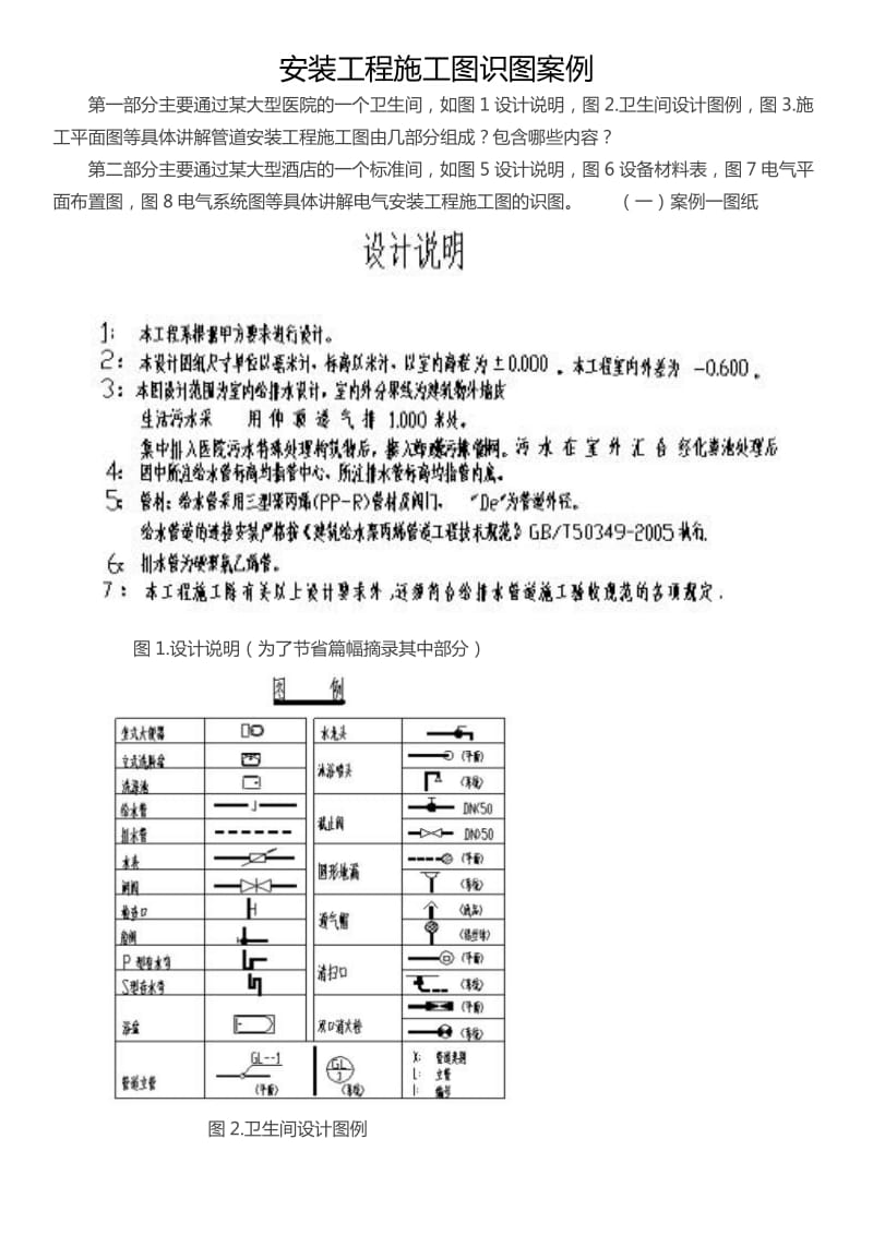 安装工程施工图识图案例.docx_第1页