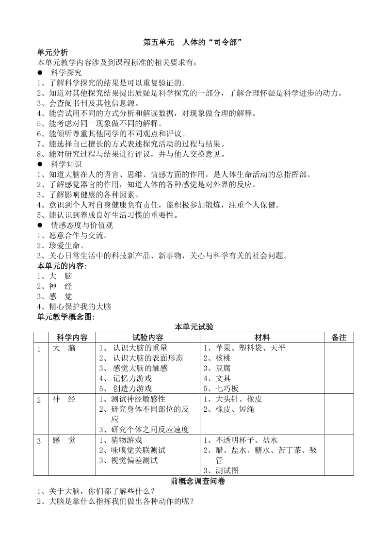 五年级科学苏教版下册第五单元教案.doc_第1页