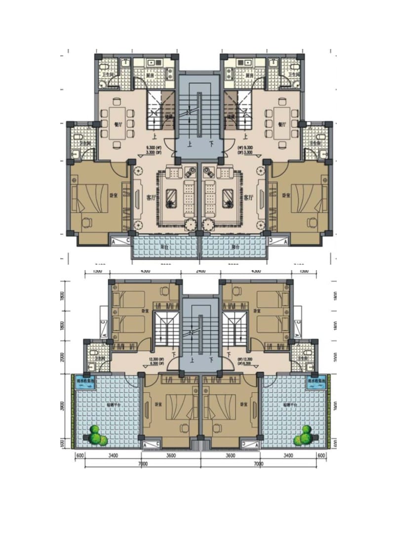 广东新农村双拼联排自建房屋设计施工图纸.docx_第2页