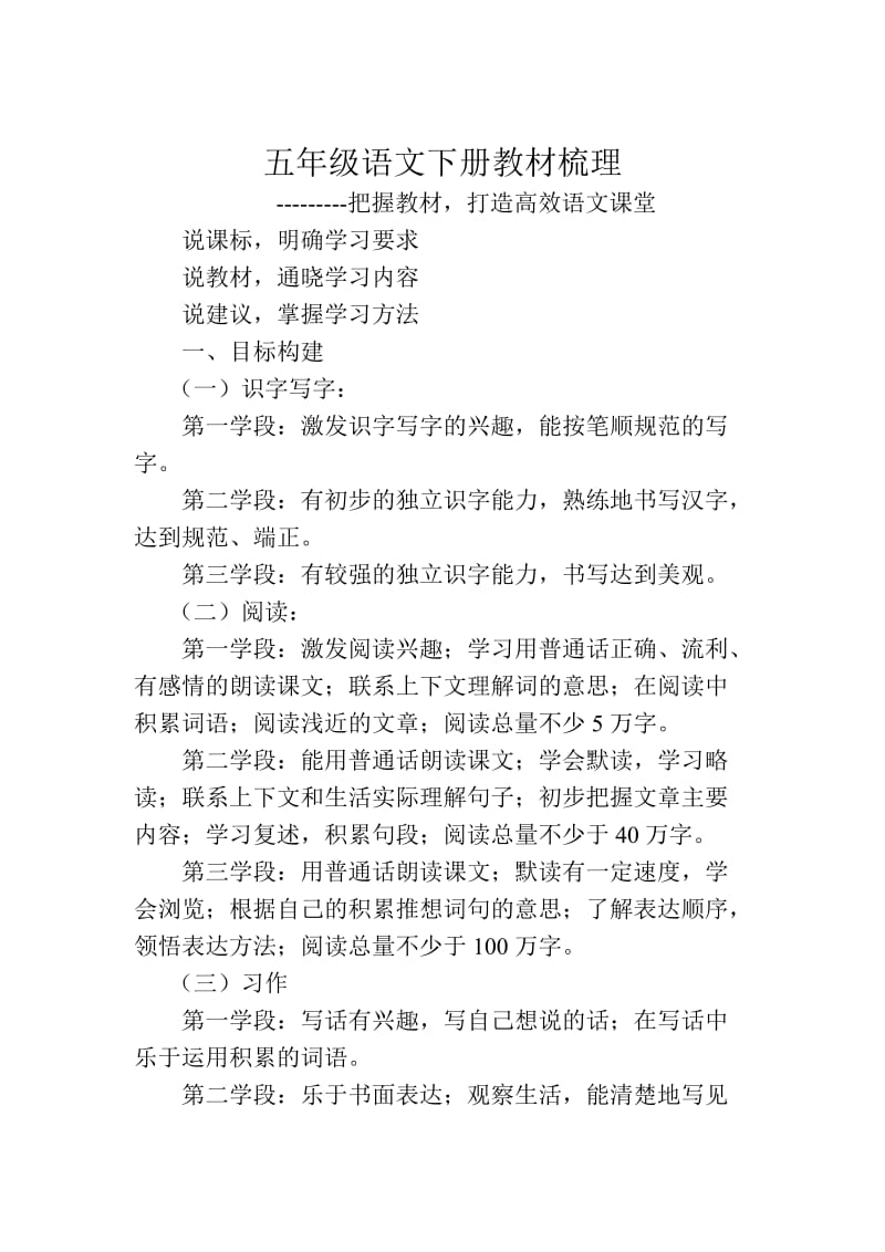 五年级语文下册教材梳理.doc_第1页