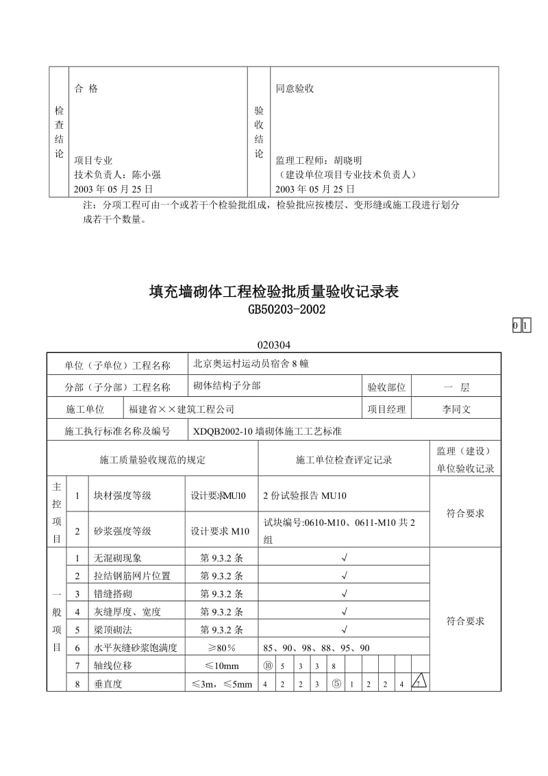 砌体工程检验批填写范例.doc_第3页