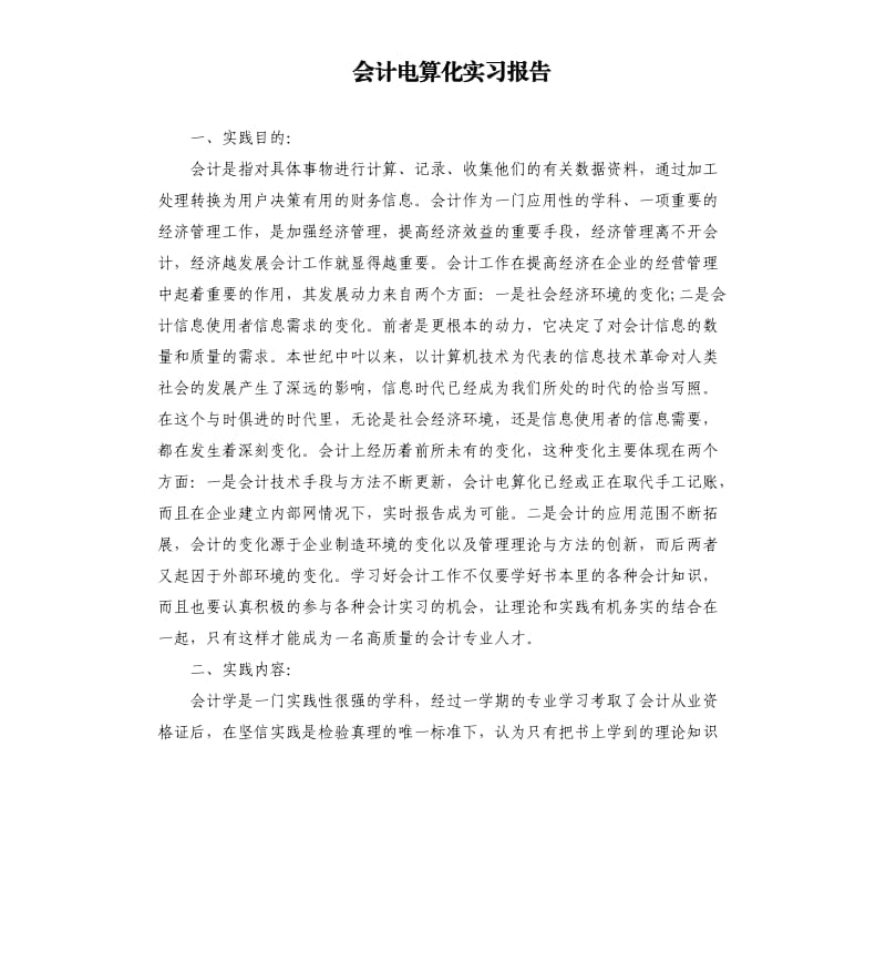 会计电算化实习报告.docx_第1页