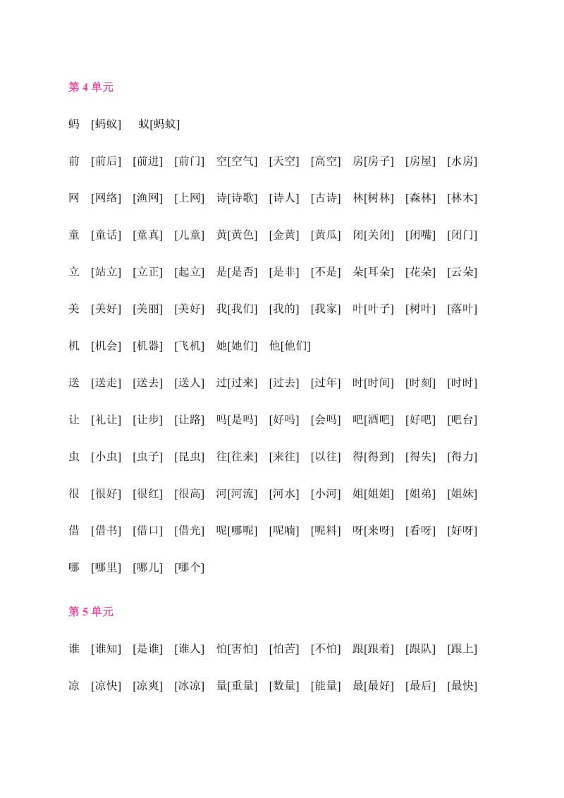 人教版语文一年级下册四会字组词.doc_第3页