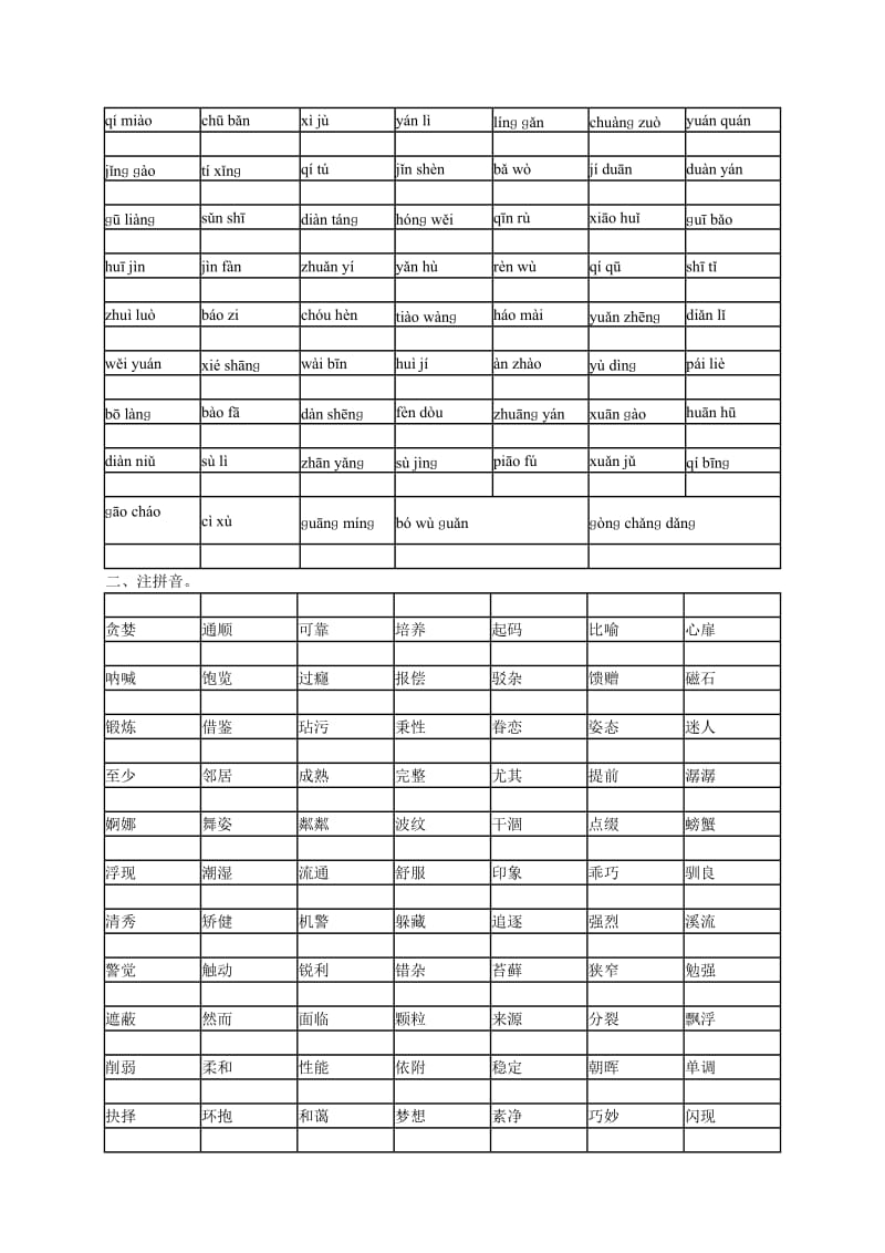 人教版小学五年级语文上册总复习资料.doc_第2页