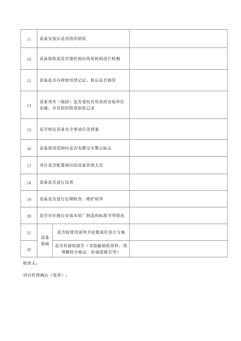 施工总包或使用单位建筑起重机械检查表.doc_第2页