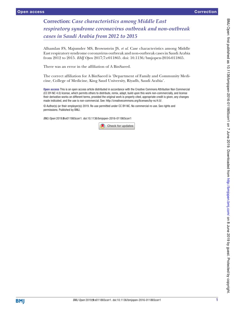 【病毒外文文献】2019 Correction___i_Case characteristics among Middle East respiratory syndrome coronavirus outbreak and n_第1页