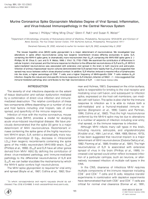 【病毒外文文獻】2002 Murine Coronavirus Spike Glycoprotein Mediates Degree of Viral Spread, Inflammation, and Virus-Induced Immunopathol