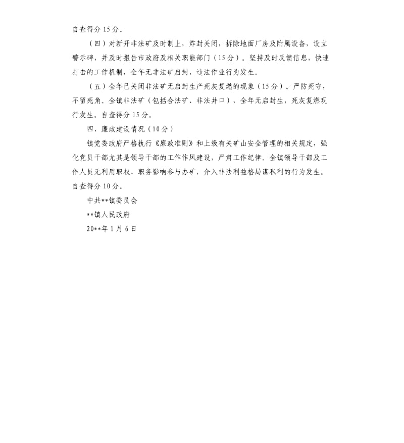 关于监管打击非法矿工作目标执行情况的自查报告.docx_第3页