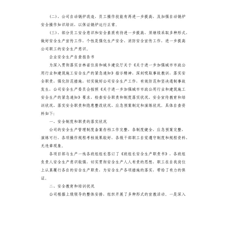 企业安全生产自查报告书.docx_第3页