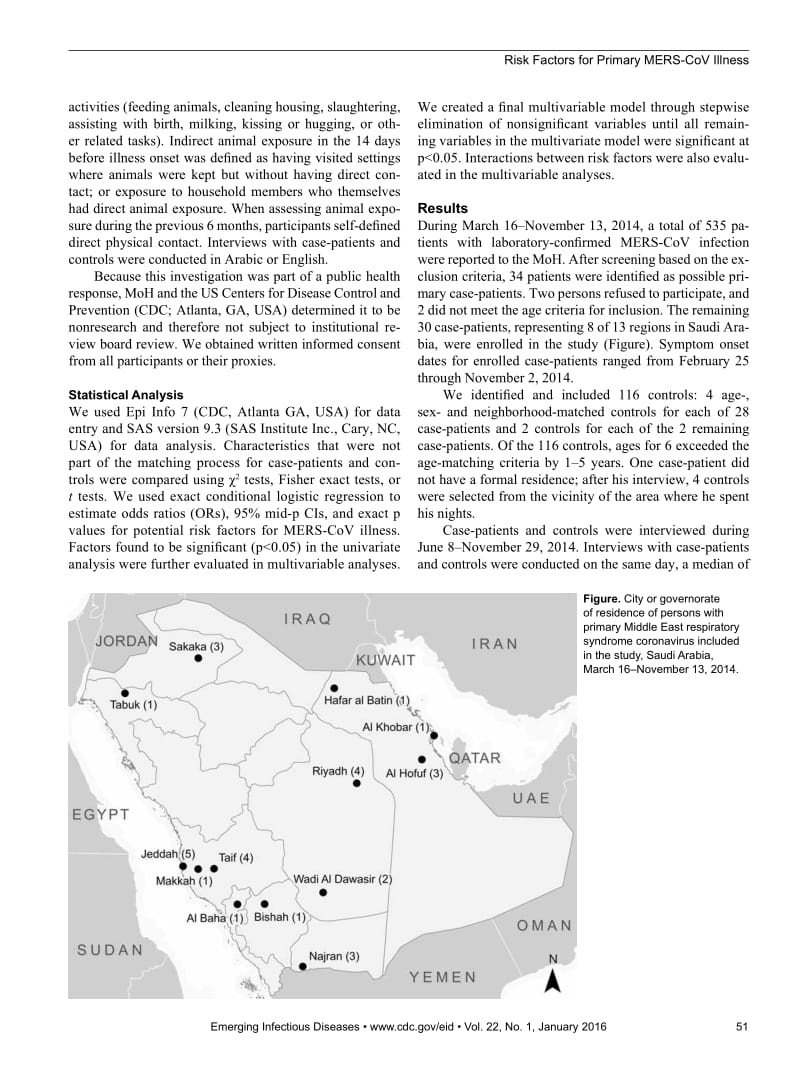 【病毒外文文献】2016 Risk Factors for Primary Middle East Respiratory Syndrome Coronavirus Illness in Humans, Saudi Arabia, 2014_第3页