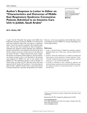 【病毒外文文獻(xiàn)】2015 Author_s Response to Letter to Editor on _Characteristics and Outcomes of Middle East Respiratory Syndrome Coronavi