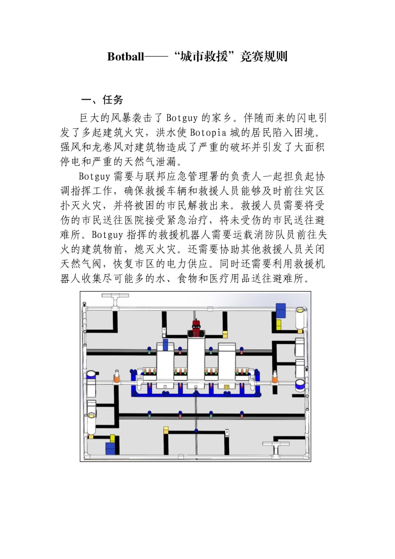 Botball——“城市救援”竞赛规则_第1页