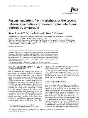 【病毒外文文獻】2004 Recommendations from workshops of the second international feline coronavirus_feline infectious peritonitis symposi