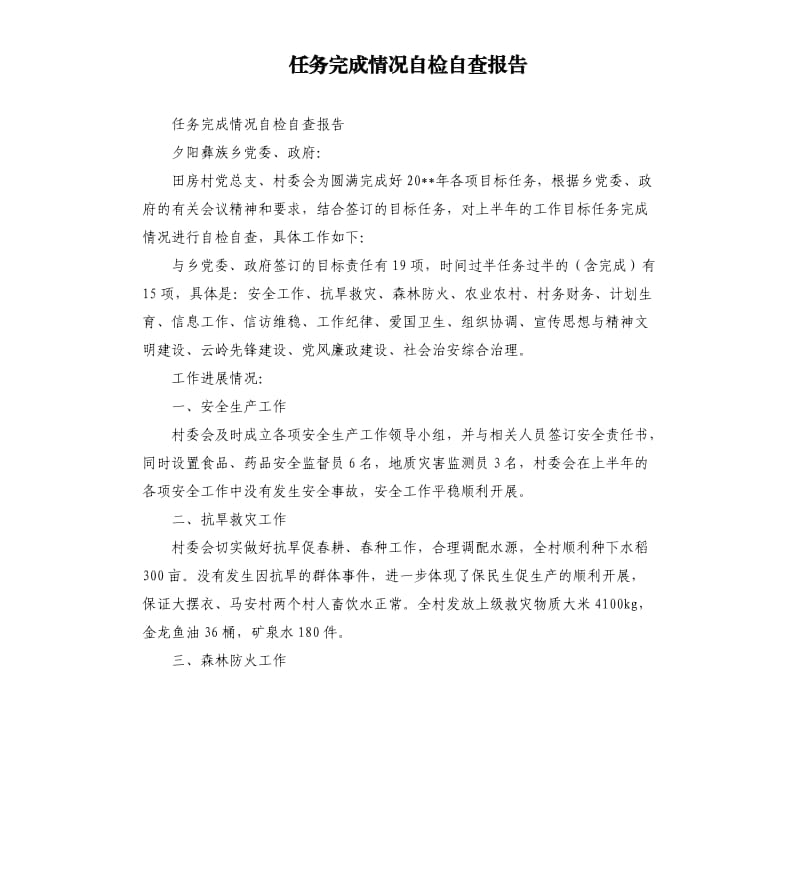 任务完成情况自检自查报告.docx_第1页