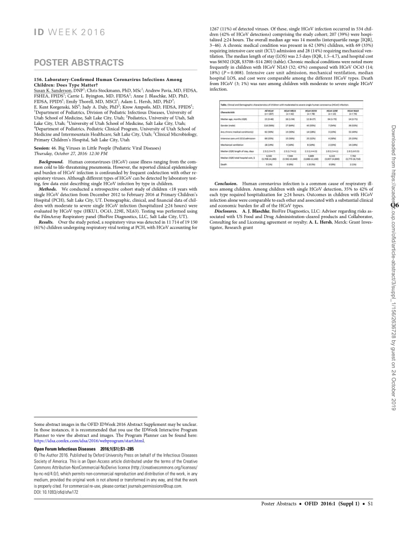 【病毒外文文献】2016 Laboratory-Confirmed Human Coronavirus Infections Among Children_ Does Type Matter__第1页