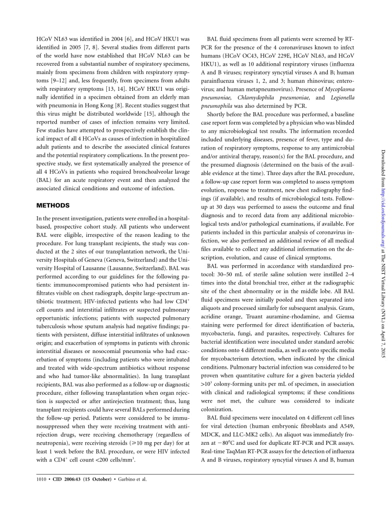 【病毒外文文献】2006 A Prospective Hospital_Based Study of the Clinical Impact of Non_Severe Acute Respiratory Syndrome (Non_SARS)_Relat_第2页