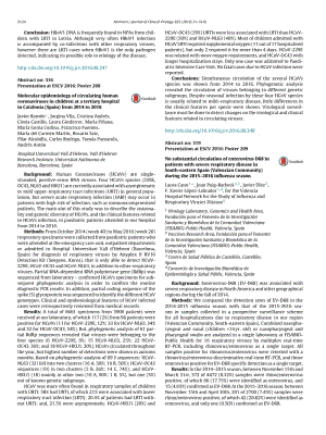 【病毒外文文獻(xiàn)】2016 Molecular epidemiology of circulating human coronaviruses in children at a tertiary hospital in Catalonia (Spain) f