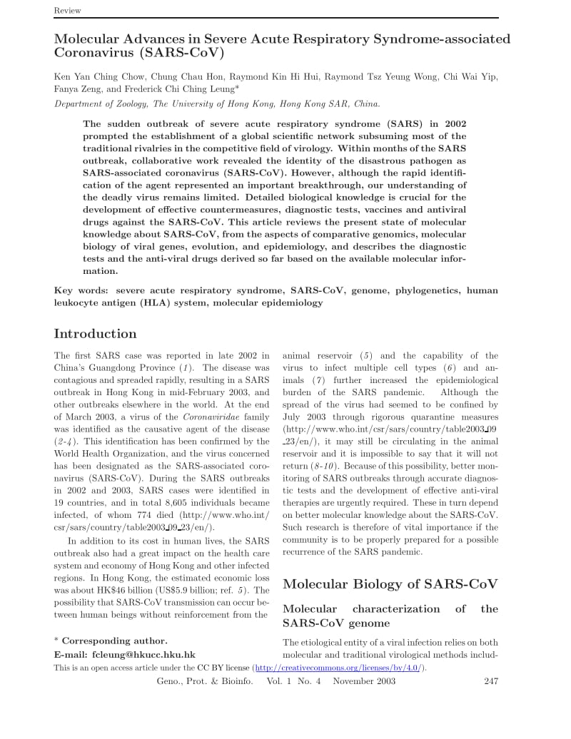 【病毒外文文獻(xiàn)】2003 Molecular Advances in Severe Acute Respiratory Syndrome-associated Coronavirus (SARS-CoV)