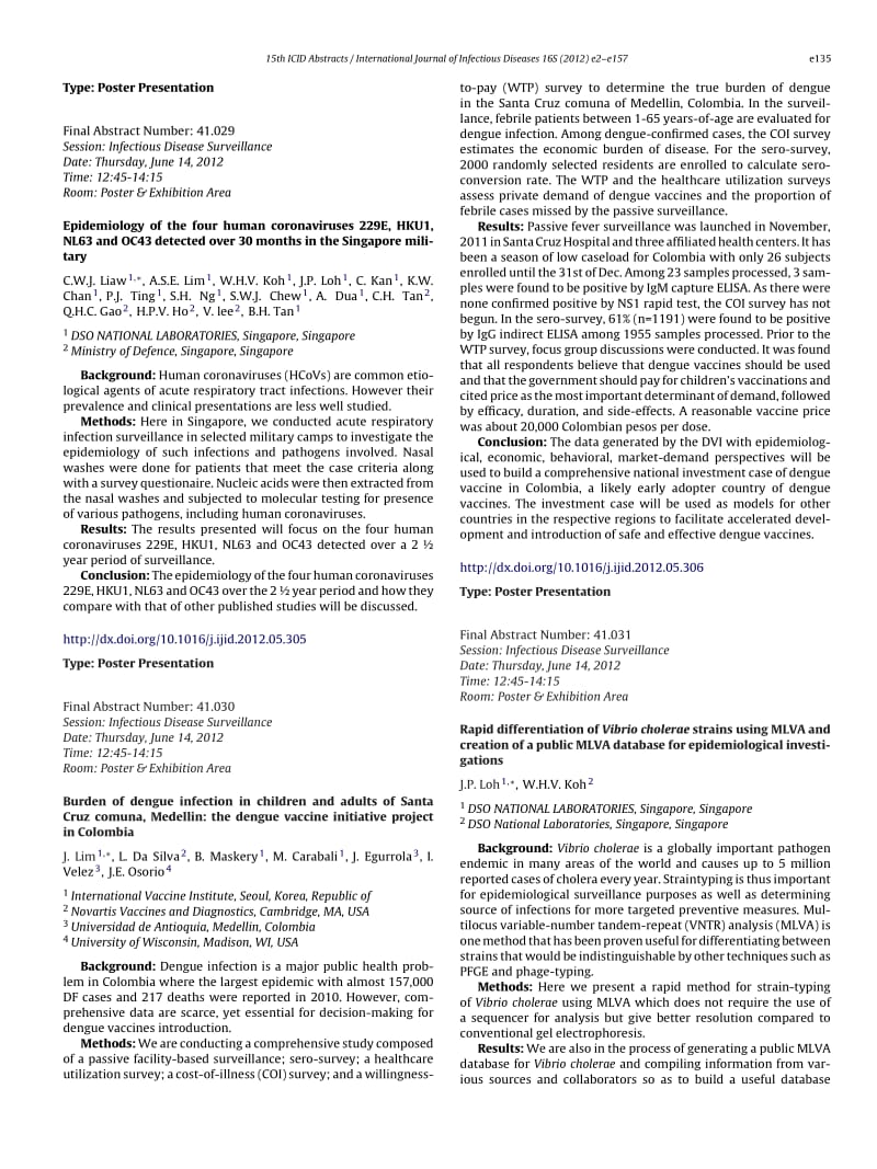 【病毒外文文献】2012 Epidemiology of the four human coronaviruses 229E, HKU1, NL63 and OC43 detected over 30 months in the Singapore mil_第1页