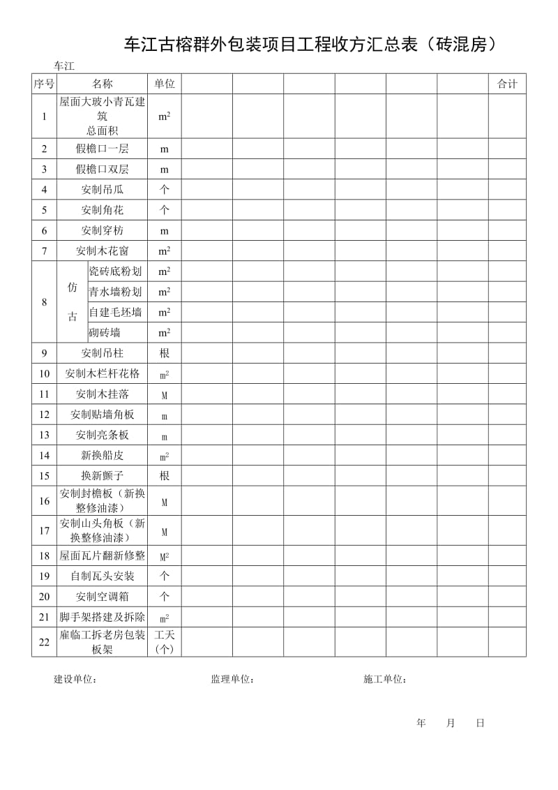 车江古榕群外包装项目工程收方数据表.doc_第2页