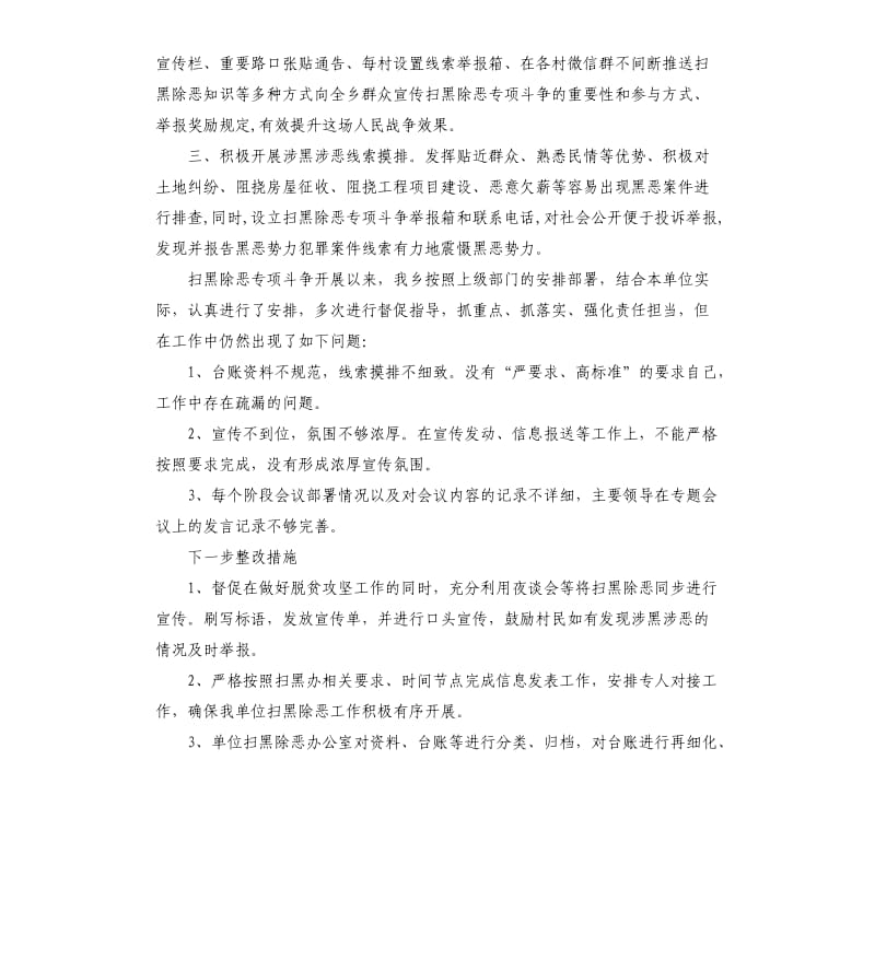 乡镇平安建设暨扫黑除恶专项斗争工作自查报告.docx_第2页