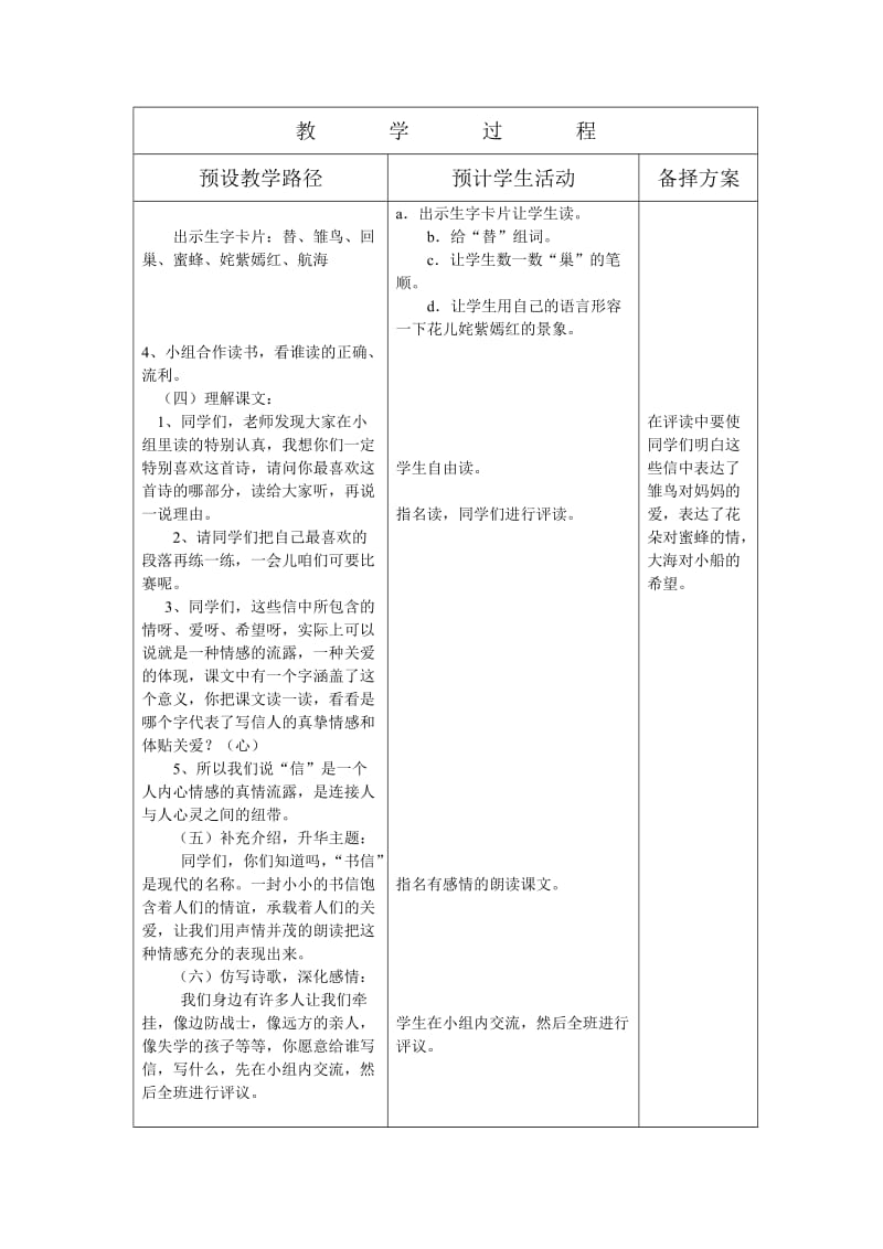 冀教版小学一年级语文下册《信》教案.doc_第2页