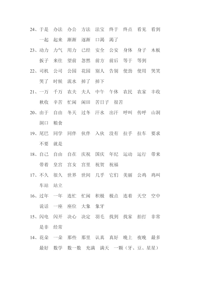 苏教版一年级语文下册课文必会词组.doc_第2页