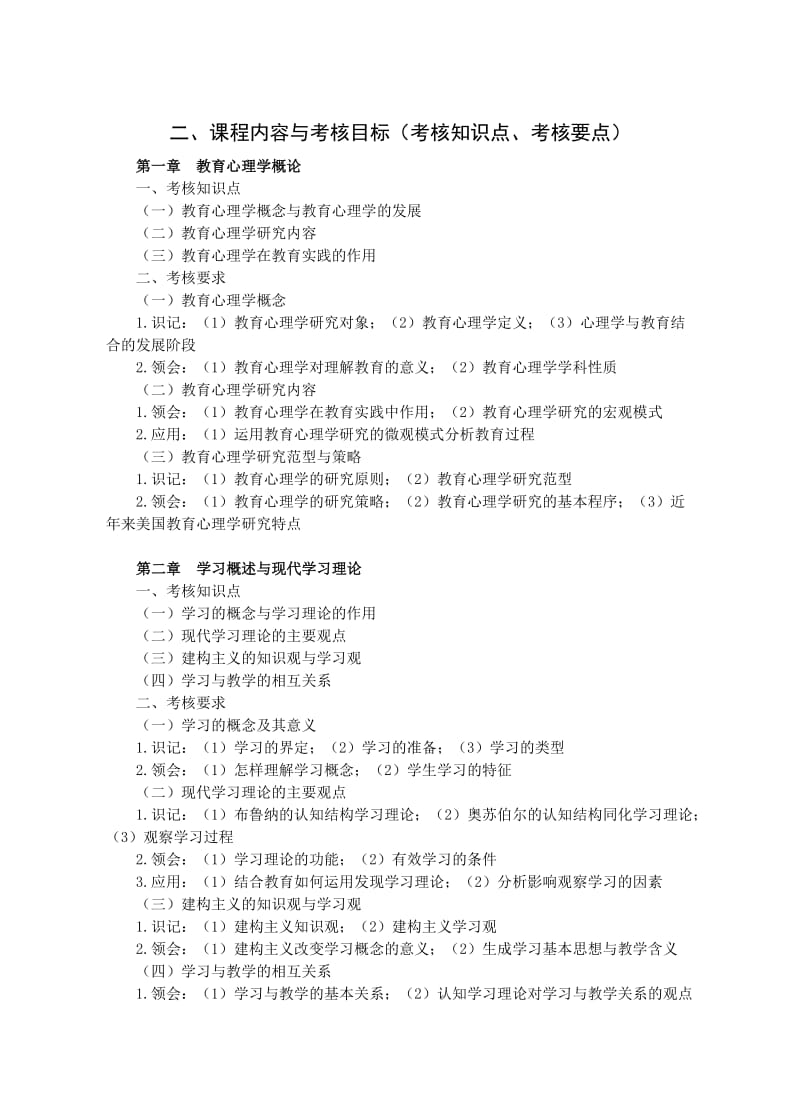 江苏自考28067小学教学心理与设计大纲.doc_第2页