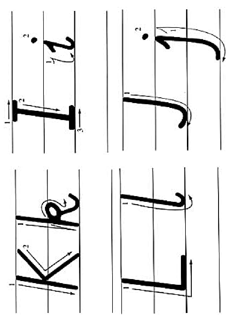 小学英语26个字母笔画(大小写有格子).doc_第3页