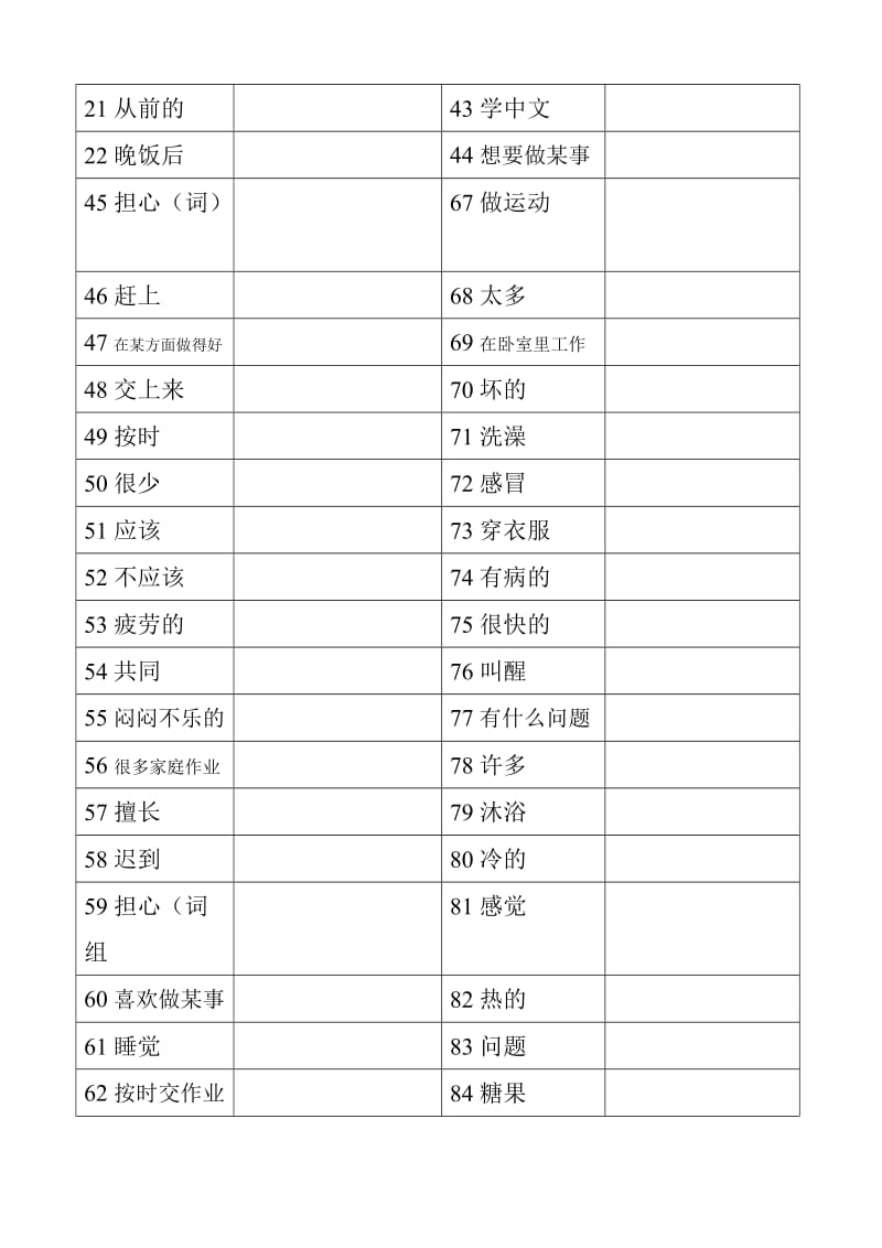 小学五年级下册单词和短语.doc_第2页