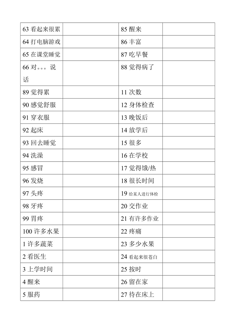 小学五年级下册单词和短语.doc_第3页