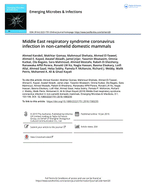 【病毒外文文獻(xiàn)】2019 Middle East respiratory syndrome coronavirus infection in non-camelid domestic mammals