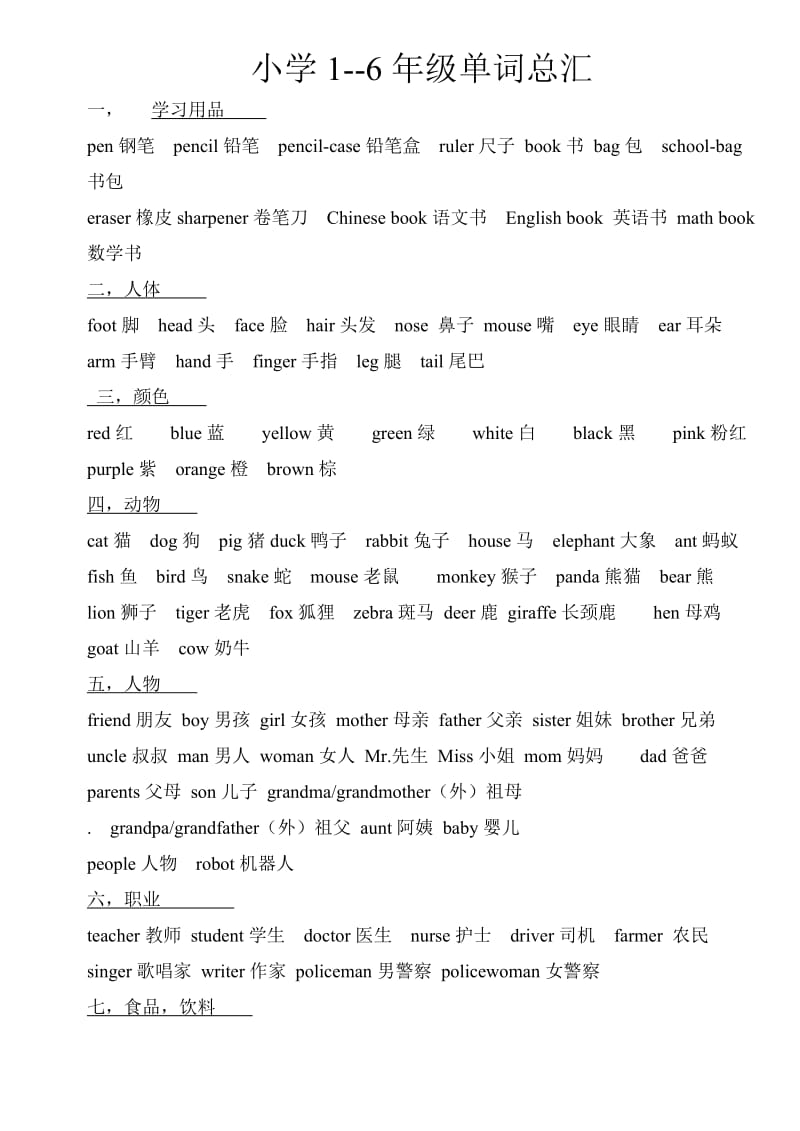 小学英语1-6年级词汇(学生用).doc_第1页