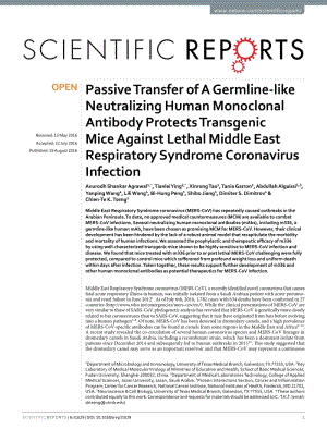 【病毒外文文獻(xiàn)】2016 Passive Transfer of A Germline-like Neutralizing Human Monoclonal Antibody Protects Transgenic Mice Against Lethal