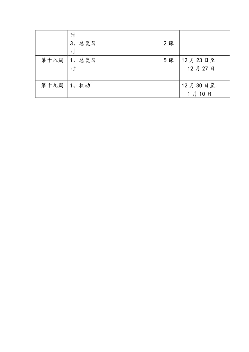小学数学第十一册教学日历表.doc_第3页