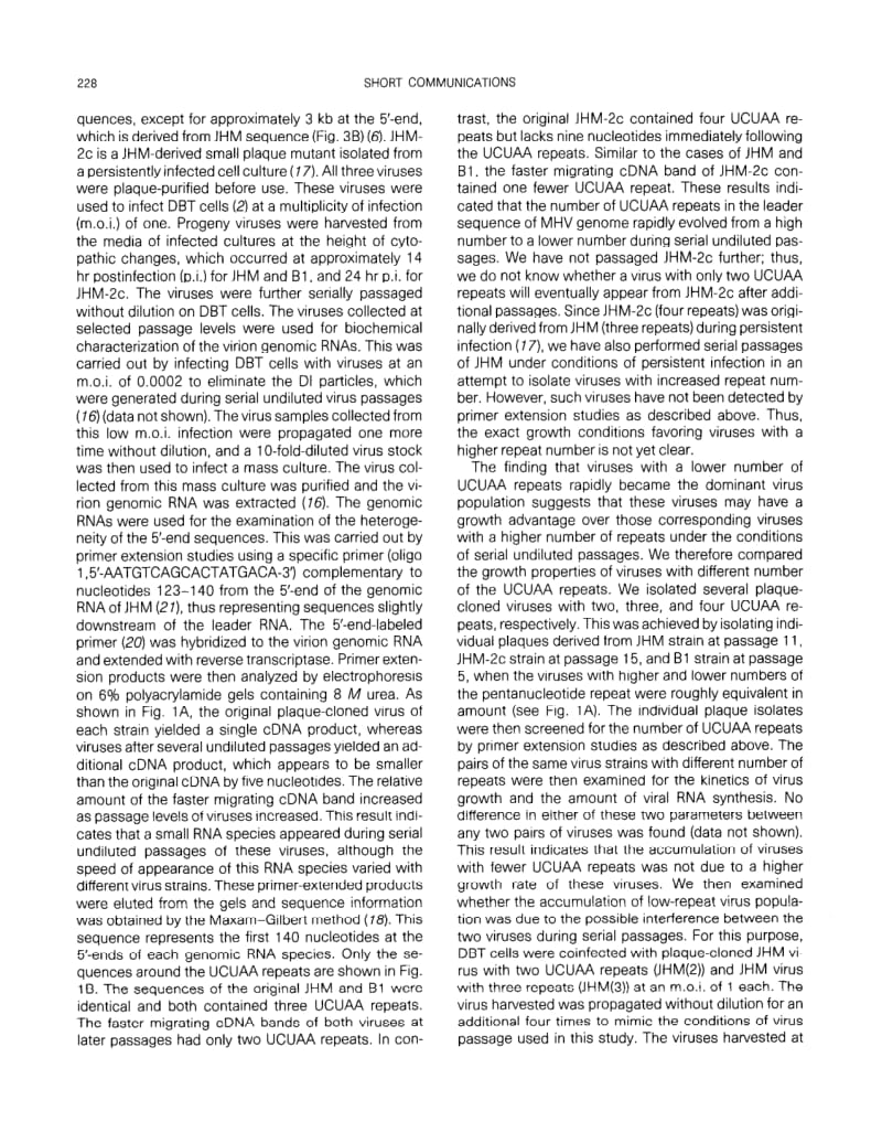 【病毒外文文献】1989 Evolution of the 5_-end of genomic rna of murine coronaviruses during passages in vitro_第2页